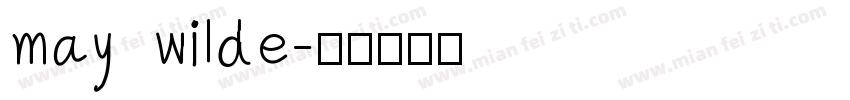 may wilde字体转换